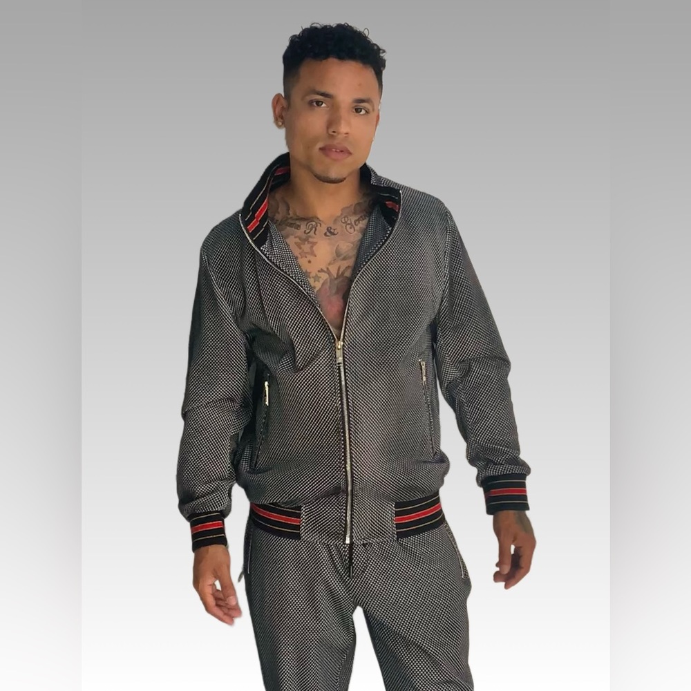 Men's Casual Dk Grey | Black | Red Tracksuit NWT